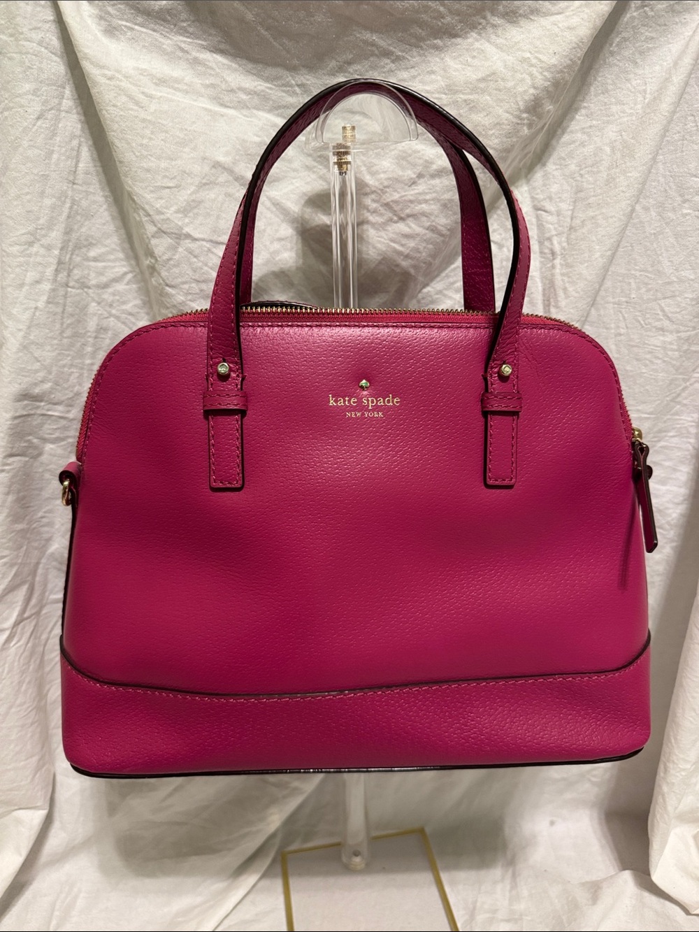 kate spade fuschia peony Dome-Style Satchel